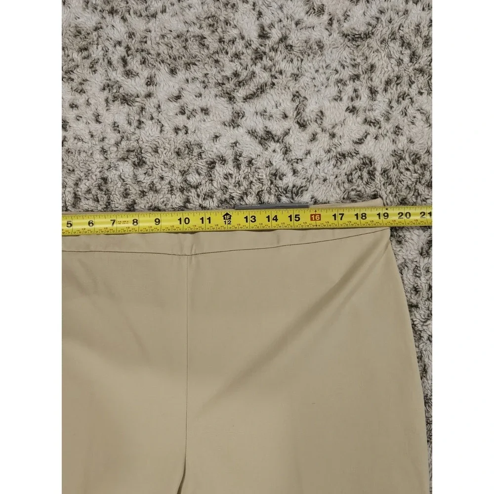 Talbots Chatham Ankle Pants Size 16 Tan Khaki Side Zip Cotton Blend NWT
